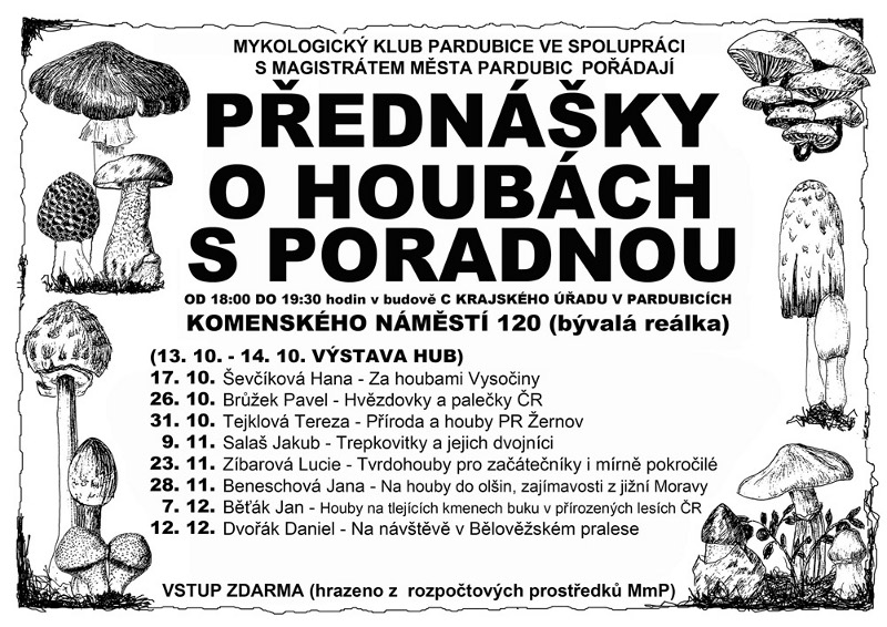 Pardubice houby 2017