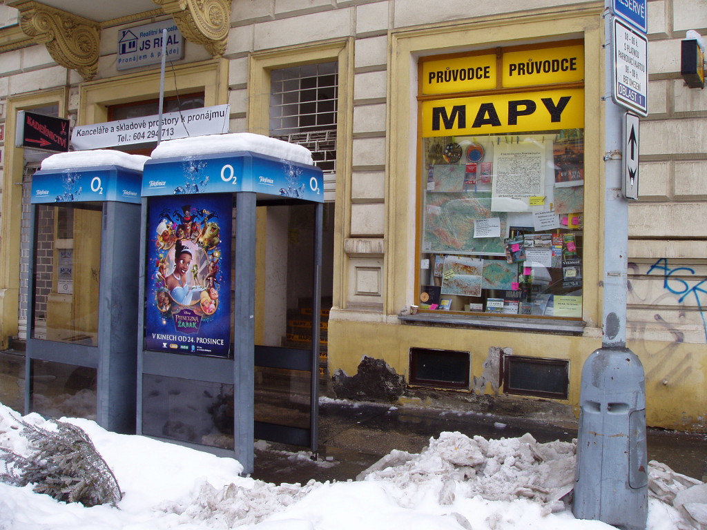Prodejna map a průvodců ITM, Praha, Senovážné náměstí 6.