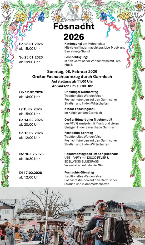Fosnacht v Garmisch-Partenkirchen 2026.