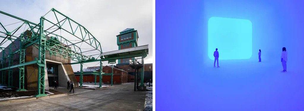 Oelsnitz v Krušných horách: světelná instalace Jamese Turrella nazvaná Beyond Horizons.