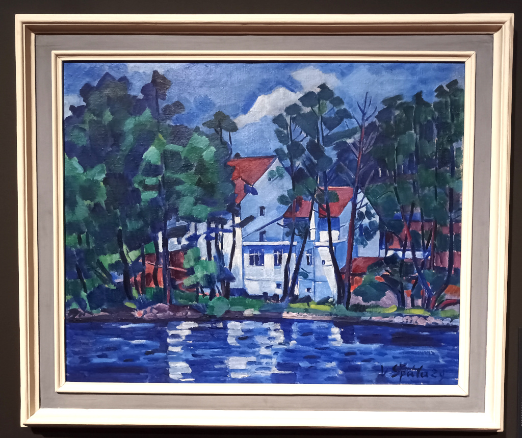 Václav Špála: Šejharův mlýn nedaleko Červené nad Vltavou 1929. Mlýn patřil v té době k technologicky nejvyspělejším široko daleko.