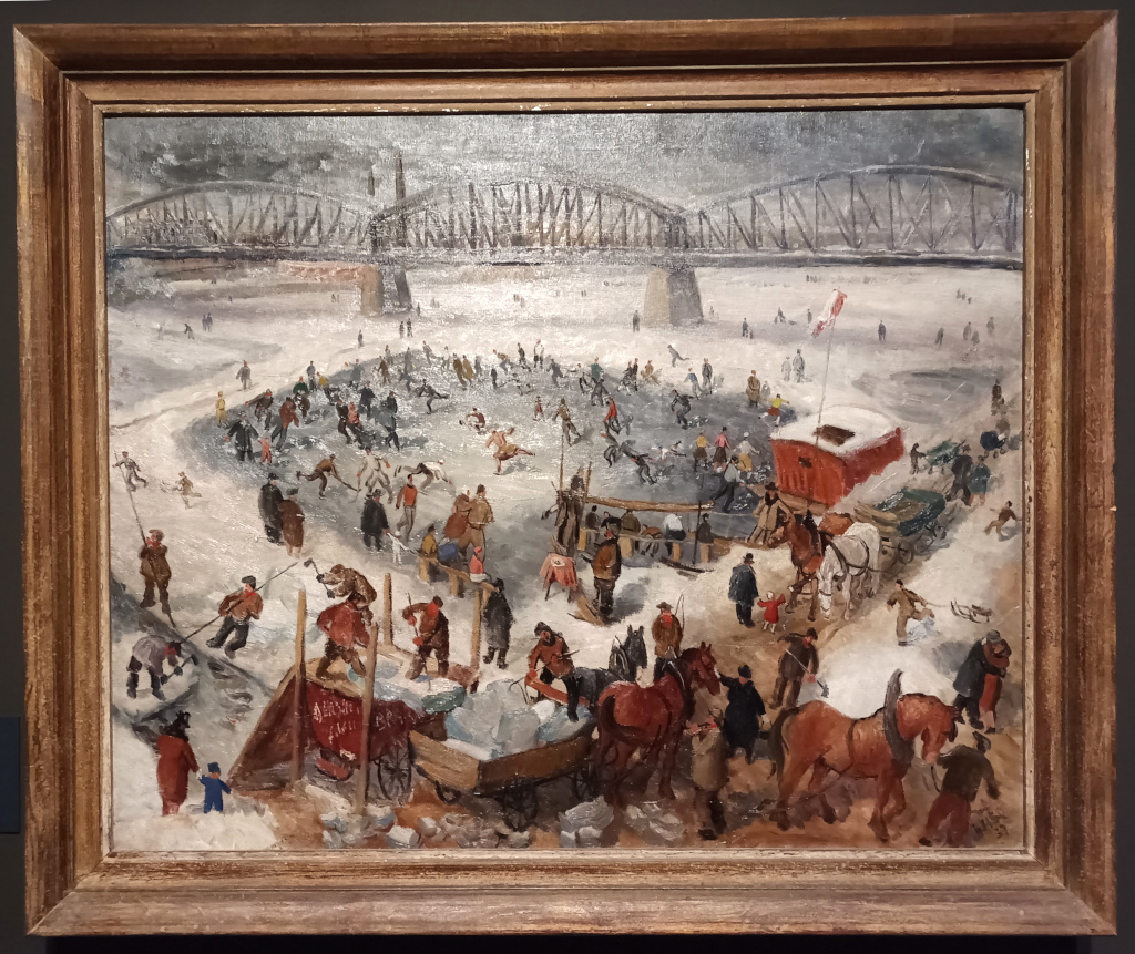 Neznámý autor: Hry na zamrzlé Vltavě v Praze 20. léta 20. století.