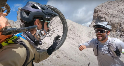 Andreas Tonelli the extreme biker fell 200 meters into the depth at Piz Duleda