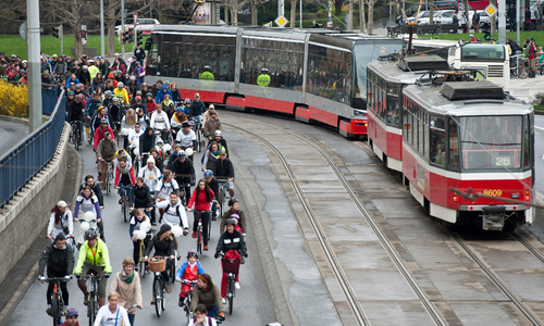 Spring Big Prague Critical Mass Ride