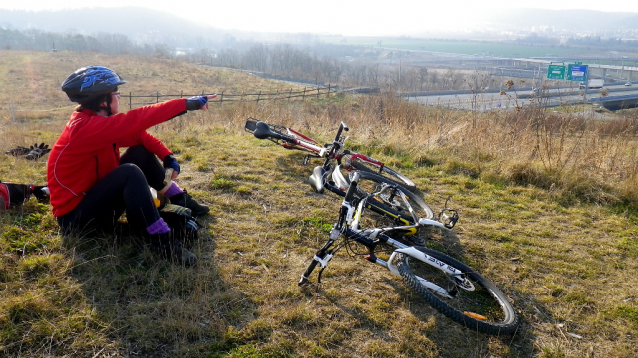 Bikeři na Závisti v Praze