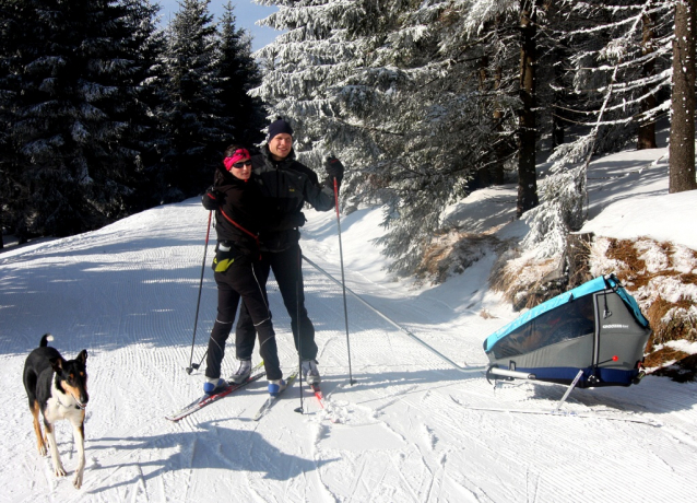 Na běžky s miminem? Skiset je řešení