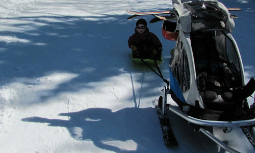 Úprava ski vozíku na skialpový vozík