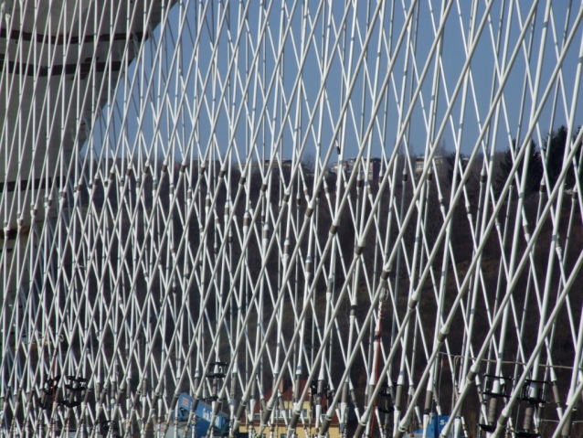 Přes Trojský most na koloběžce ze Stromovky k Rokytce