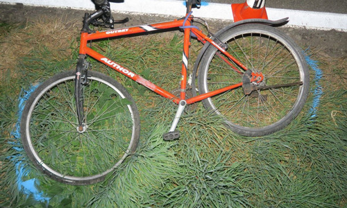 Auto přejelo bicykl u Vacenovic Auto přejelo bicykl u Vacenovic