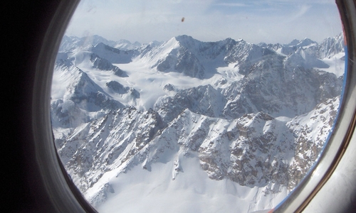 Nebe, helikoptéra, sníh