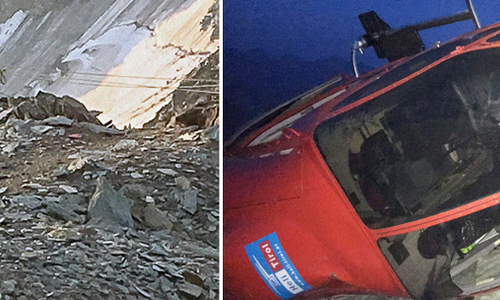 Grossglockner: u chaty se zřítil záchranářský vrtulník Grossglockner: u chaty se zřítil záchranářský vrtulník