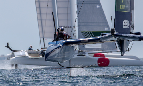 Team Japan celebrate stunning win at SailGP in Taranto