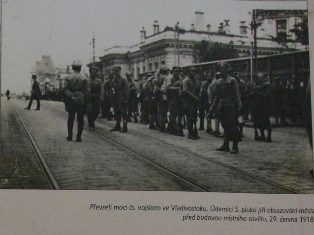Legionářský vlak jede Sibiří