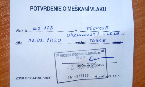 Jak mi slovenské dráhy vrátily peníze