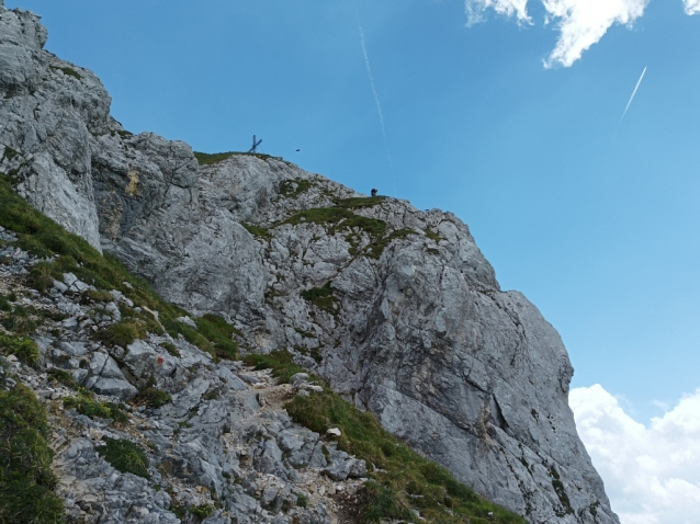 Westwandrampe Rote Flüh: horské lezení než napadne první sníh