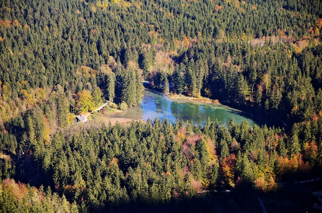 Severozápadní hřeben na Brunnkogel nad Attersee