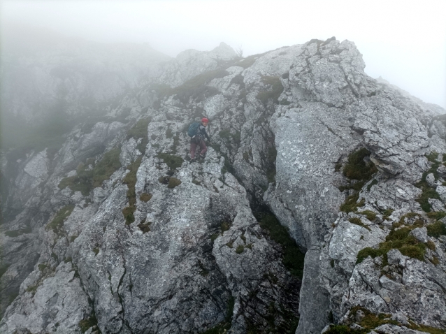 Severozápadní hřeben na Brunnkogel nad Attersee