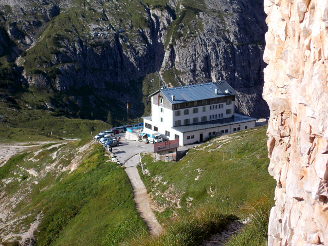 Jižní stěna Cima Ovest na Tre Cime di Lavaredo