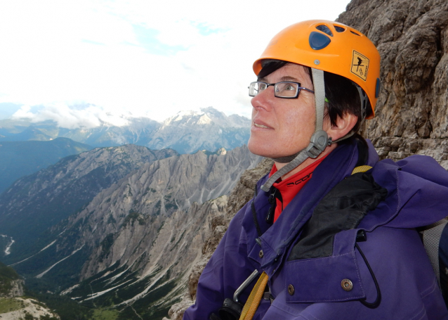 Jižní stěna Cima Ovest na Tre Cime di Lavaredo