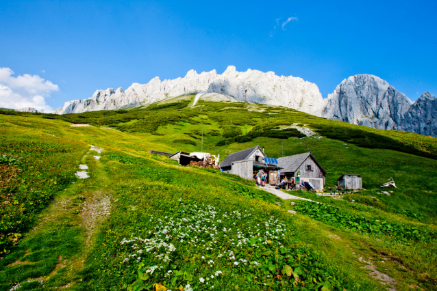 Hiking in the Styrian region Hochsteiermark, Austria