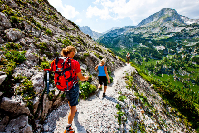 Hiking in the Styrian region Hochsteiermark, Austria