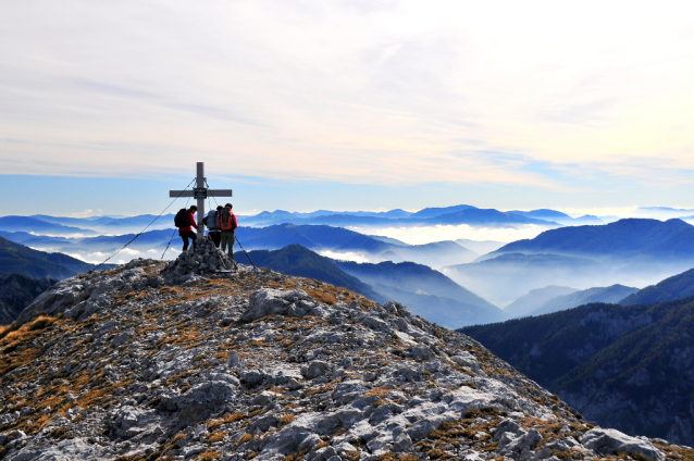 Hiking in the Styrian region Hochsteiermark, Austria