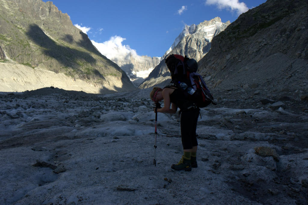 Ledovec Mer de Glace.