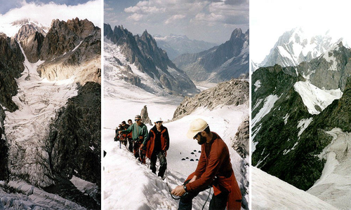 Italská normální cesta na Mont Blanc Italská normální cesta na Mont Blanc