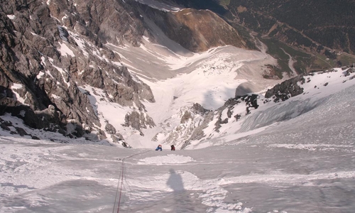 Ortler: severní stěna pořád přímo nahoru Ortler: severní stěna pořád přímo nahoru