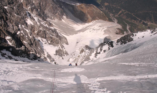 Ortler: severní stěna pořád přímo nahoru