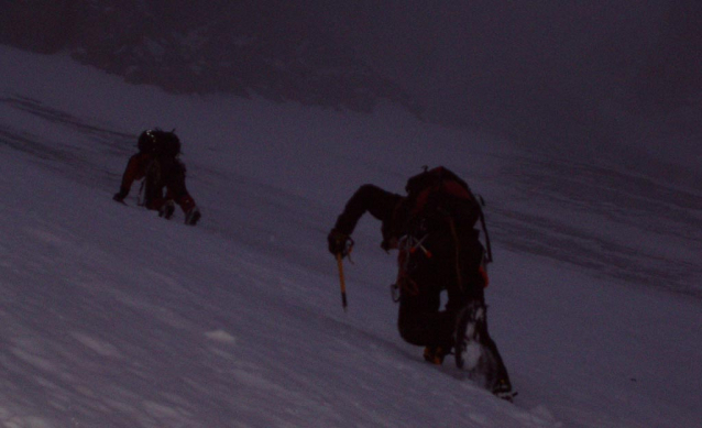 Ortler: severní stěna pořád přímo nahoru