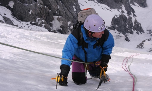 Ortler: severní stěna pořád přímo nahoru