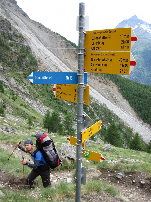 Výstup na chatu Domhütte