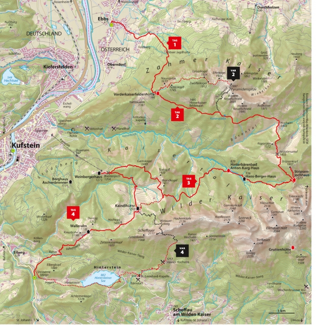 Kaisertour, císařská túra ve Wilder Kaiser