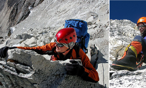 Ama Dablam po jihozápadním hřebenu Ama Dablam po jihozápadním hřebenu