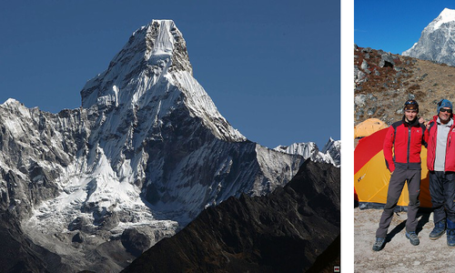 Ama Dablam po jihozápadním hřebenu