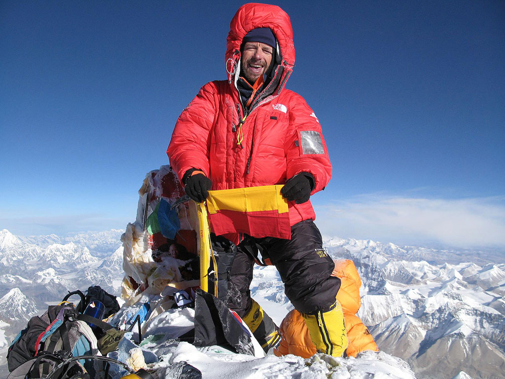 Mount Everest. Pavel Bém na vrcholu.