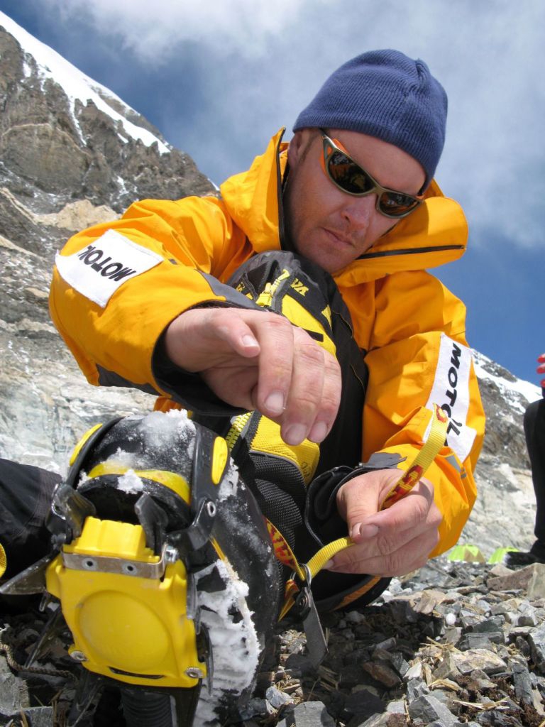 Rod Baber při výstupu na Mount Everest.
