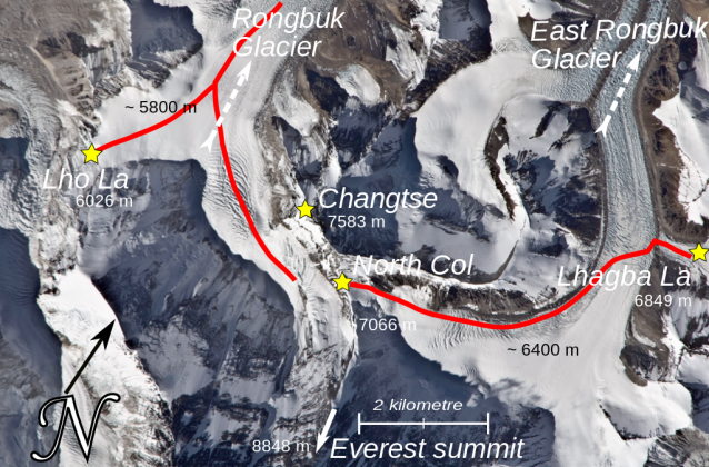 Mount Everest: nejvyšší hora světa (8850 m)