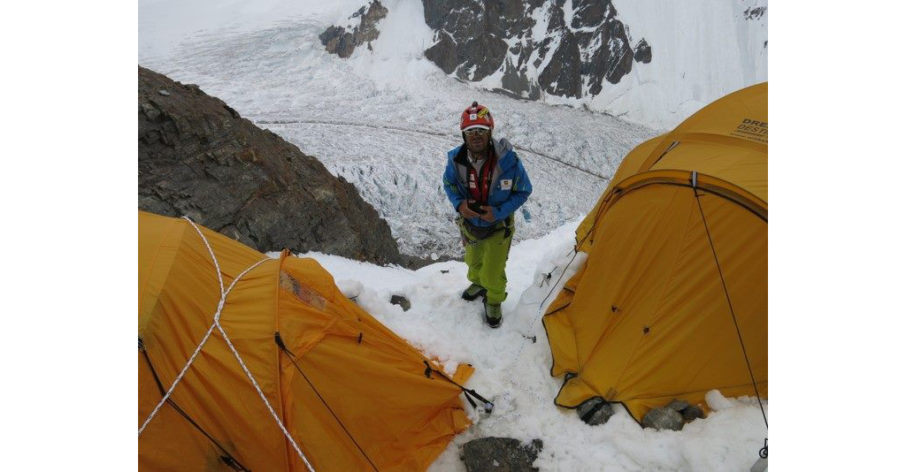 K2 (8611 m). Radek Jaroš v prvním výškovém táboře.