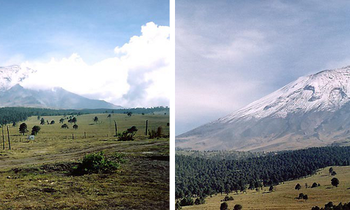 Popocatepetl kouřící hora