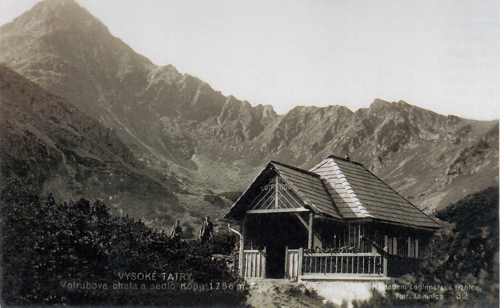 Votrubova chata 1931 pod Predným Kopským sedlom.