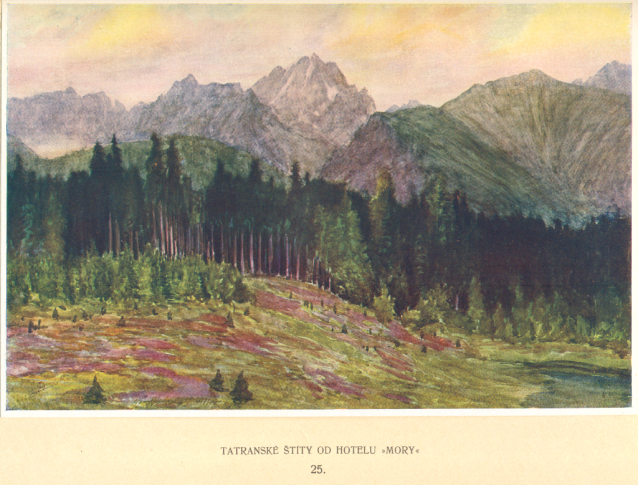 Painter Otakar Štáfl: High Tatras (Vysoké Tatry)