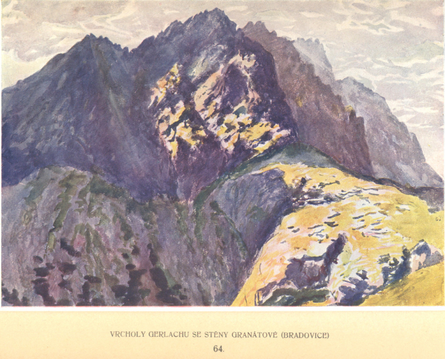 Painter Otakar Štáfl: High Tatras (Vysoké Tatry)