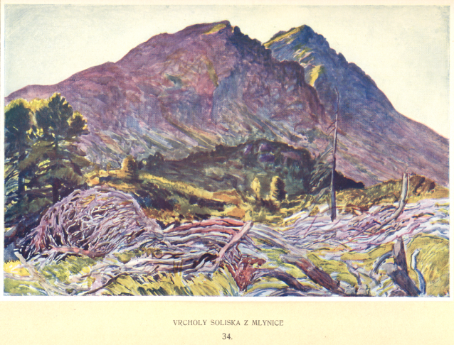 Painter Otakar Štáfl: High Tatras (Vysoké Tatry)