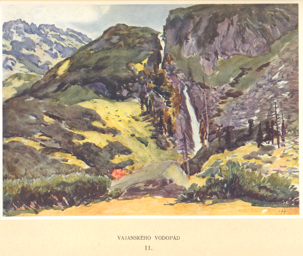 Vajanského vodopád v Temnosmrečianske dolině je vysoký přibližně 30 metrů.