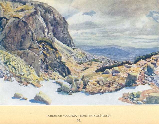 Ledopád Skok v Mlynické dolině ve Vysokých Tatrách
