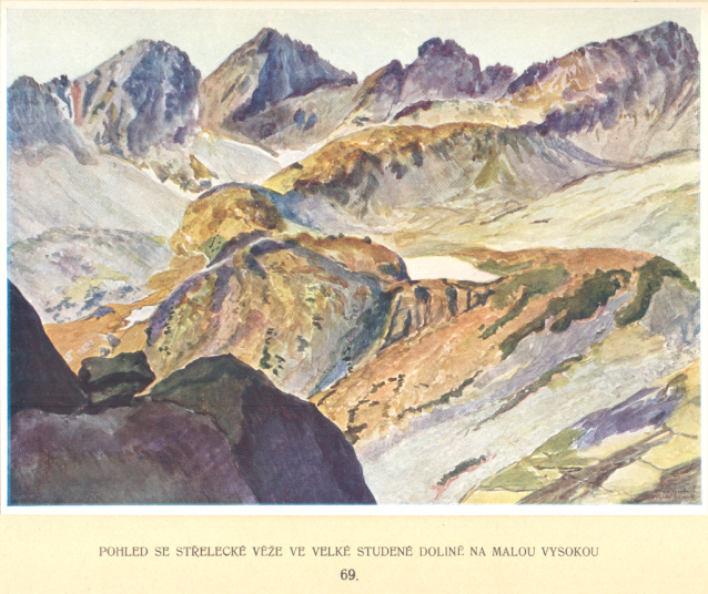 Painter Otakar Štáfl: High Tatras (Vysoké Tatry)