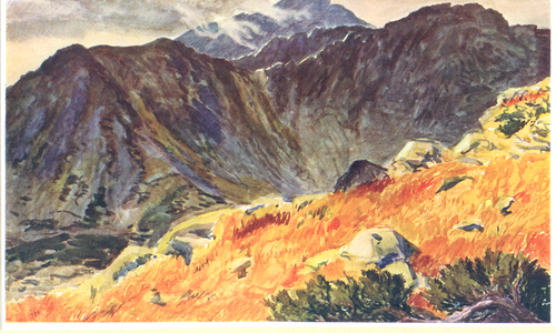 Painter Otakar Štáfl: High Tatras (Vysoké Tatry)