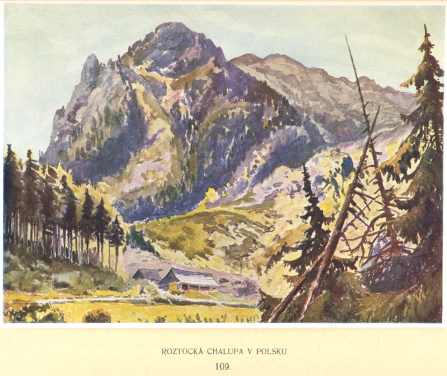 Painter Otakar Štáfl: High Tatras (Vysoké Tatry)